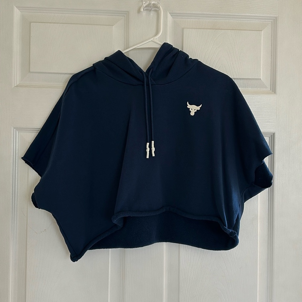 Rock brand crop top, short sleeve hoodie